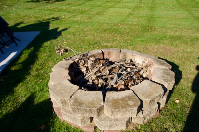 details with an outdoor fire pit