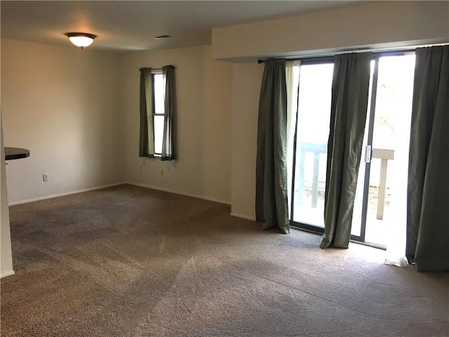 carpeted spare room with a wealth of natural light