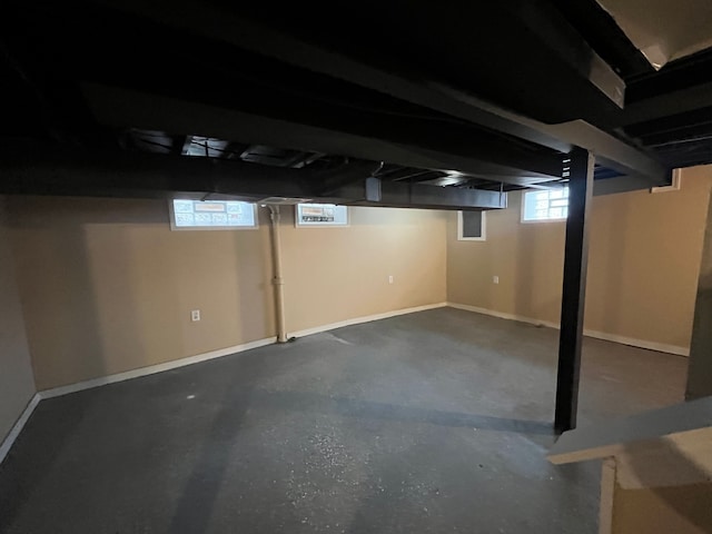 view of basement