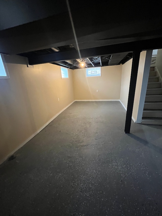 view of basement