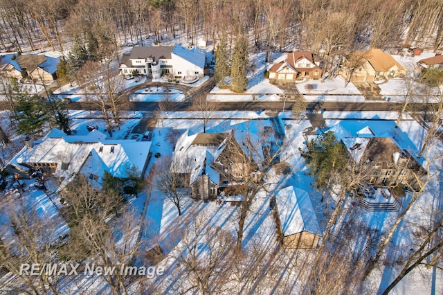 view of snowy aerial view