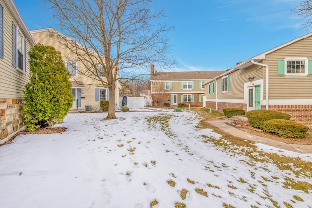 view of snowy yard