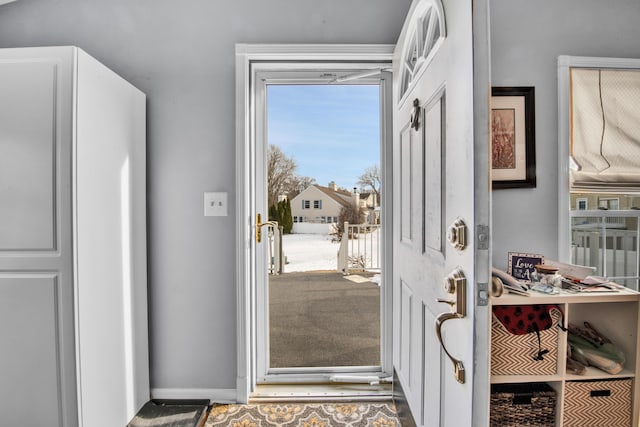 view of doorway to outside