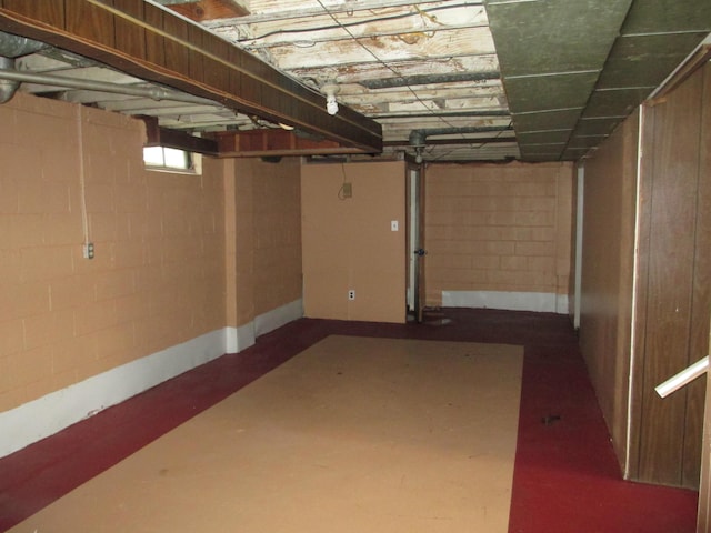 view of basement