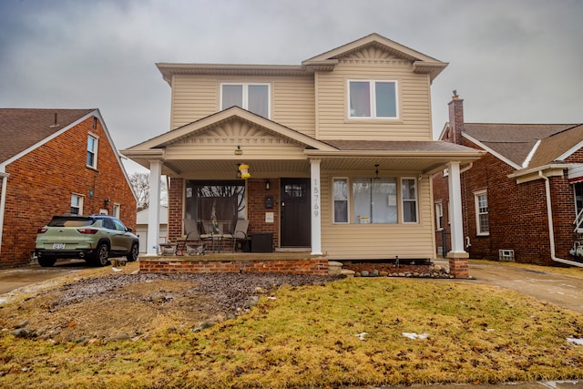 view of front of house featuring a porch