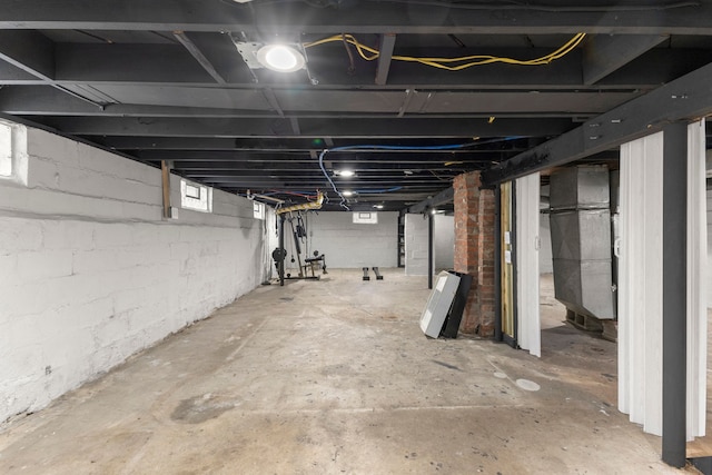 view of basement