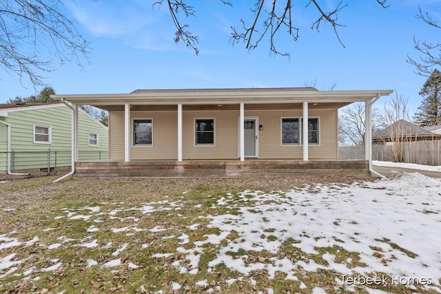 bungalow-style home with a porch