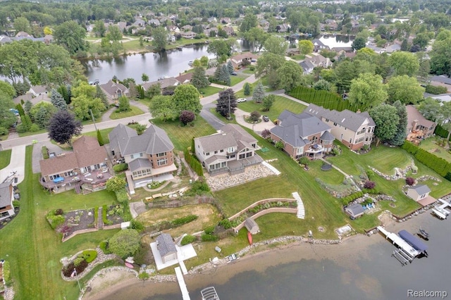 1611 Harwood Dr, Oxford, MI 48371 - aerial view of property's location with a nearby body of water and nearby suburban area