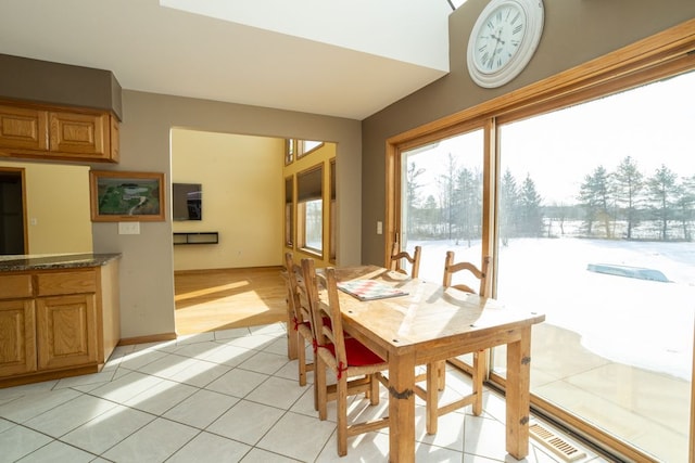 view of tiled dining area