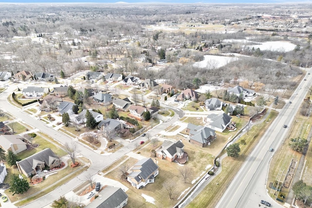 aerial view featuring a residential view