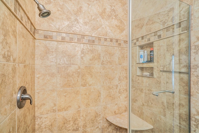 details with tiled shower