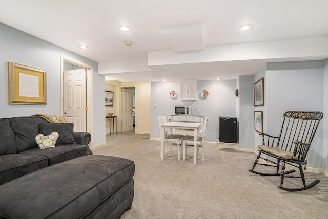 view of carpeted living room