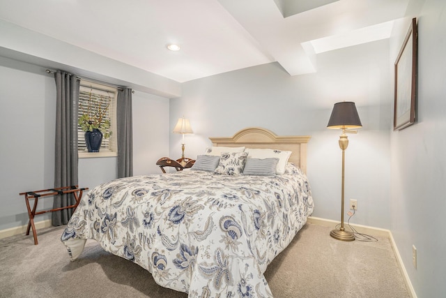 view of carpeted bedroom