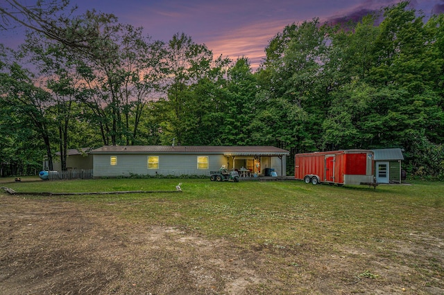 4348 S Grandview Hwy, Harrietta, MI 49638 - exterior space with a lawn and an outdoor structure