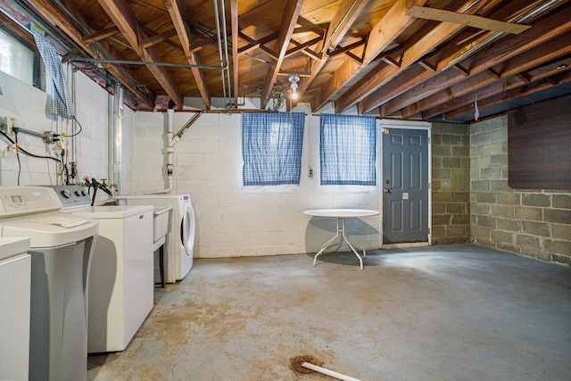 washroom featuring separate washer and dryer