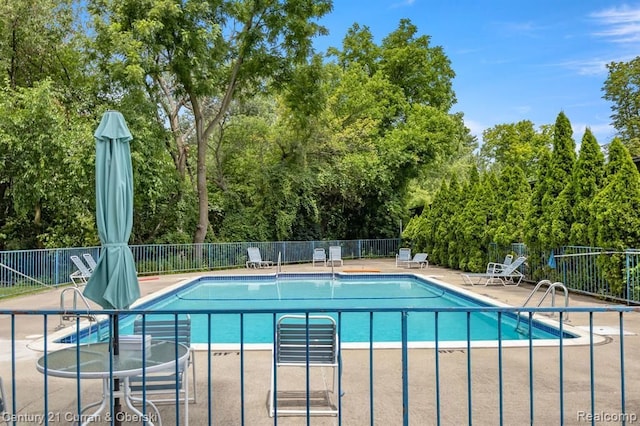 view of pool with a patio