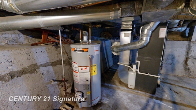 utilities with heating unit and water heater