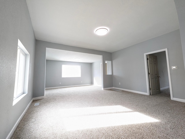 view of carpeted spare room