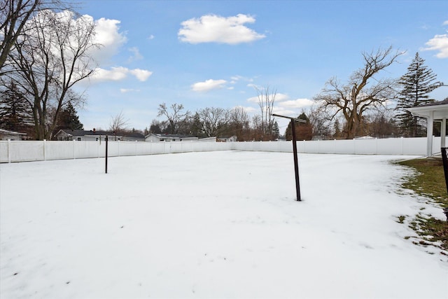 view of snowy yard