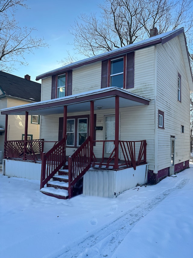 view of front of house featuring covered porch