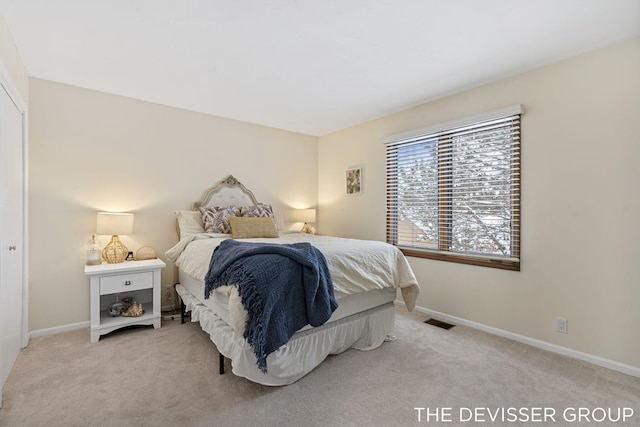 view of carpeted bedroom