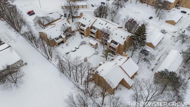 view of snowy aerial view