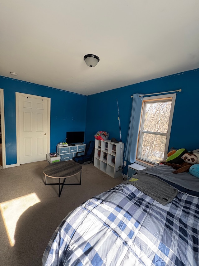 bedroom featuring carpet floors