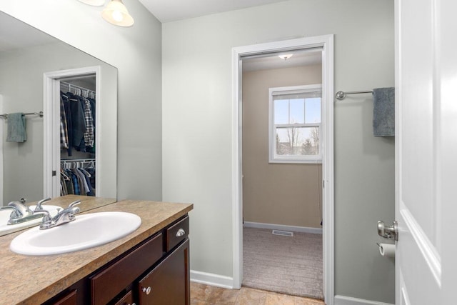 bathroom with vanity