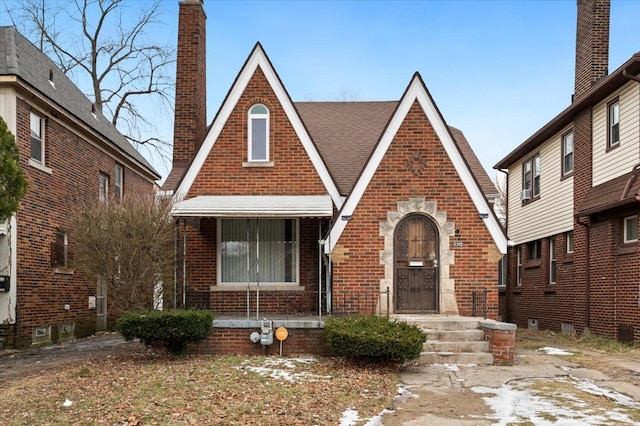 view of tudor home