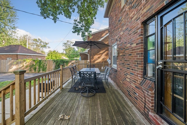 view of wooden deck