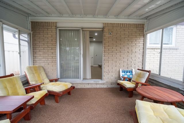 view of sunroom