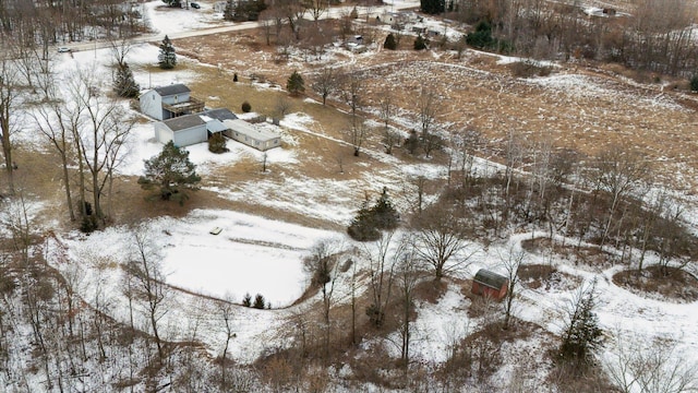 view of snowy aerial view