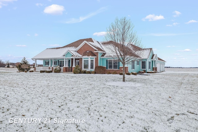 view of front of property with a porch