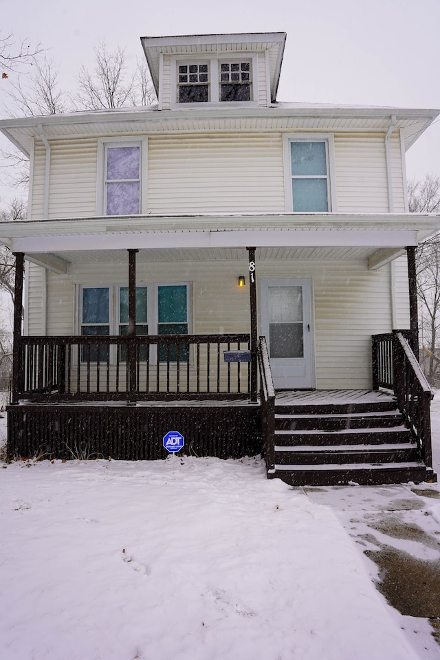 view of front of house featuring covered porch