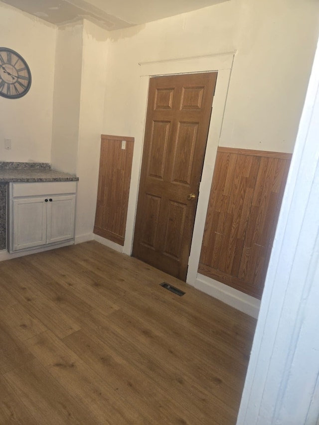 interior space featuring dark hardwood / wood-style floors