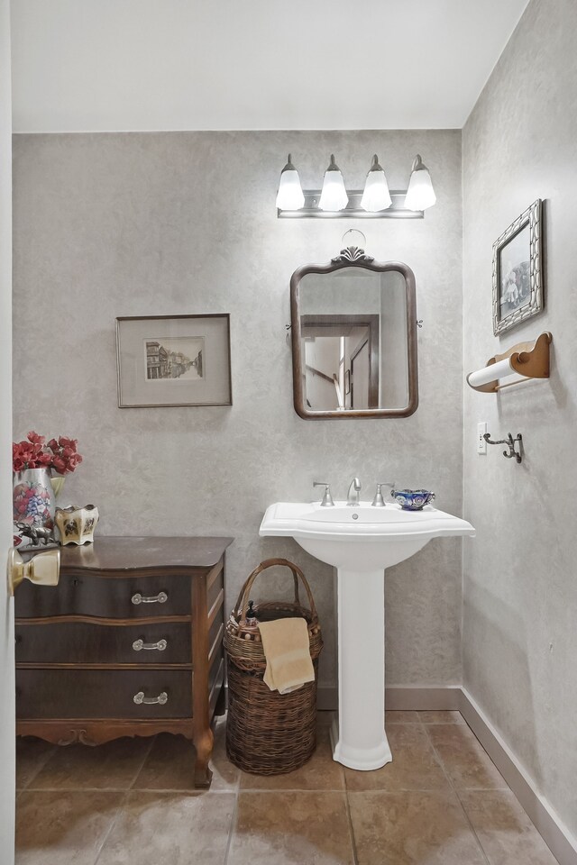 bathroom featuring tile patterned flooring