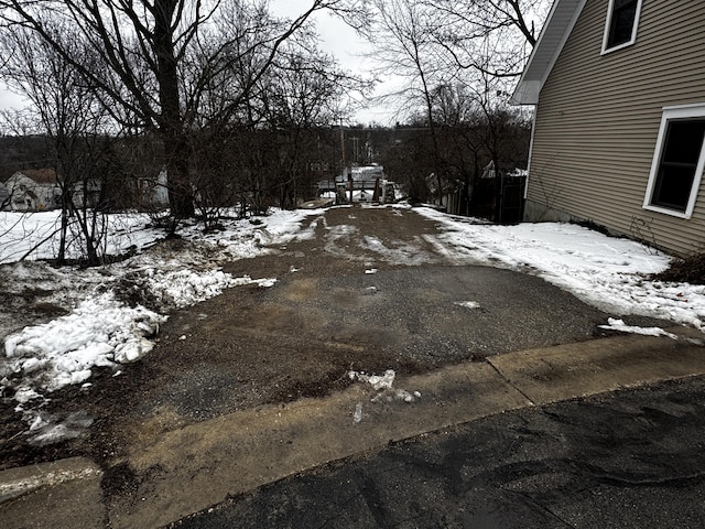 view of snowy yard