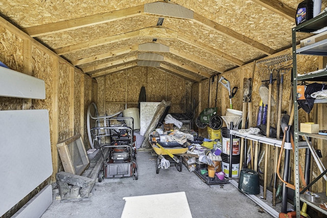 view of storage room