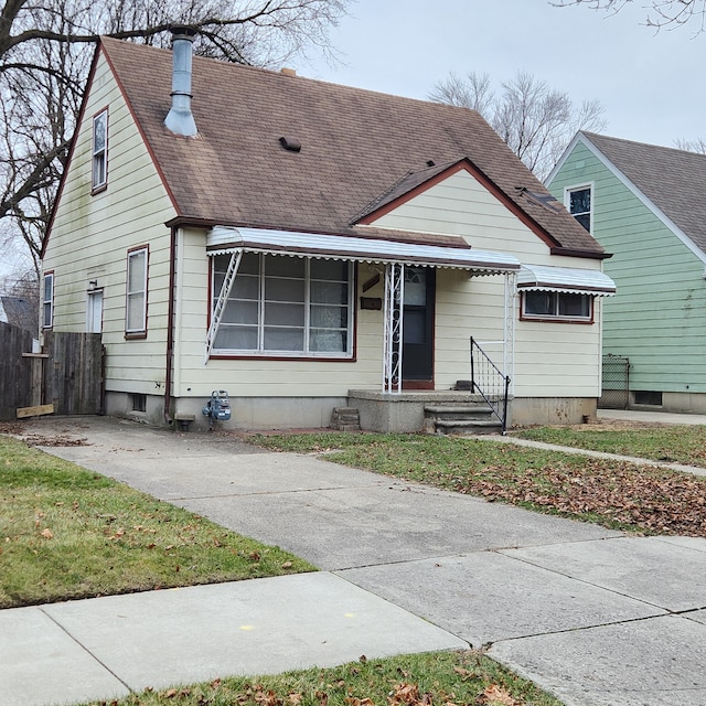 view of bungalow-style home