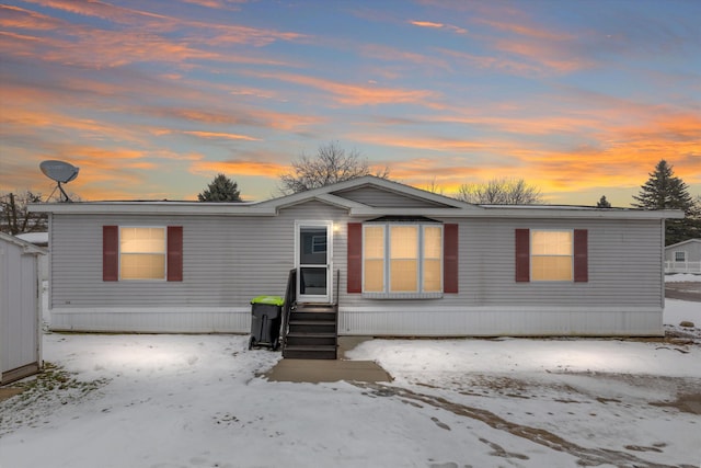 view of manufactured / mobile home