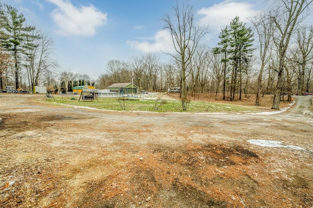 view of yard featuring a playground