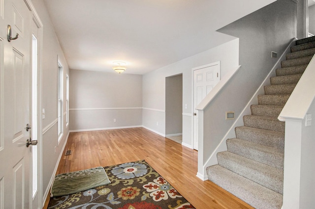 entryway featuring hardwood / wood-style floors