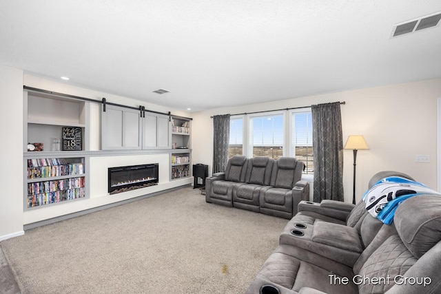 view of carpeted living room