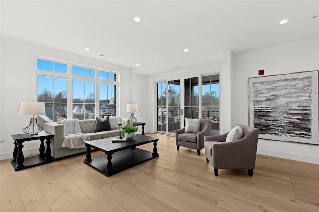 156 N Center St Unit 302, Northville, MI 48167 - living room with light hardwood / wood-style floors
