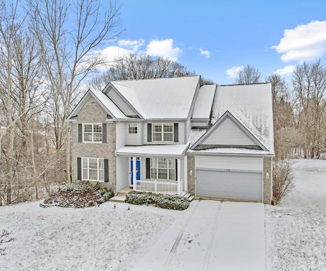 view of front of home with covered porch