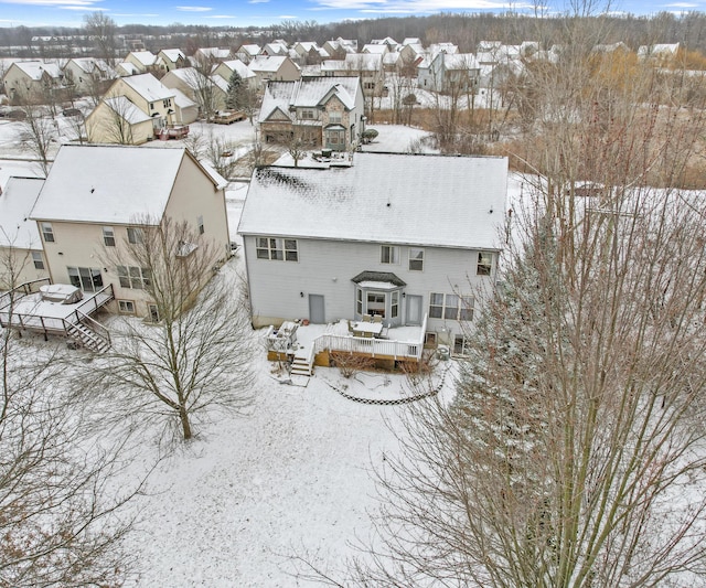 view of snowy aerial view