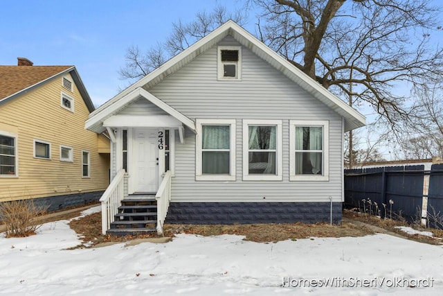 view of bungalow-style house