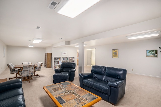 view of carpeted living room