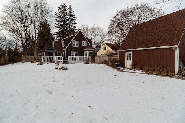 exterior space with a wooden deck