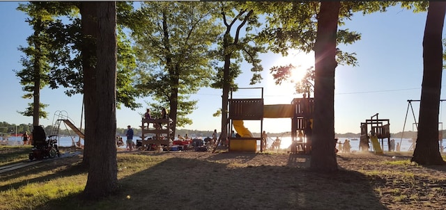 view of yard featuring a playground